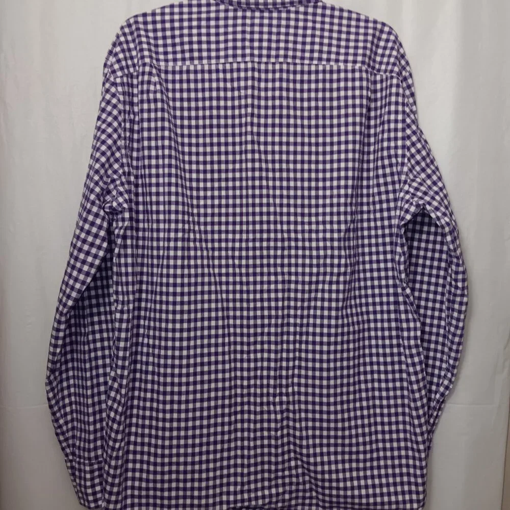 J.CREW COTTON BLEND GINGHAM PLAID PRINT LONG SLEEVE BUTTON DOWN SHIRT